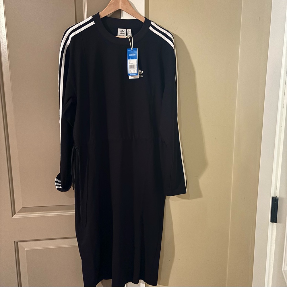 Adidas Black Midi Dress UK 8 or Size S